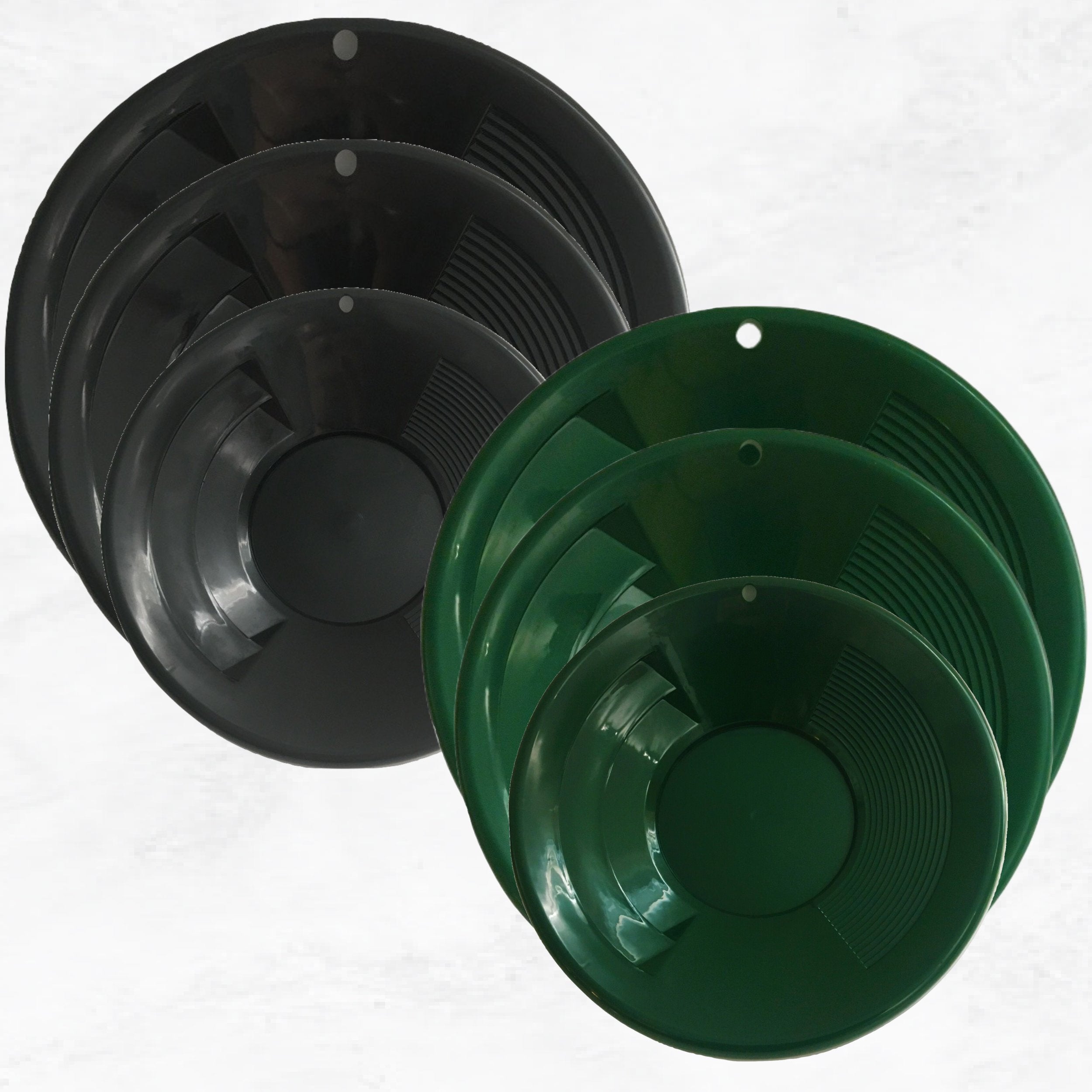 Double-Riffle Gold Pans | Deep Riffle Shallow Riffle | High Quality Durable Plastic Gold Panning Gold Mining