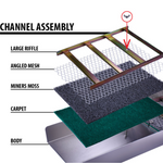 27" Flared Sluice Box with Miners Moss