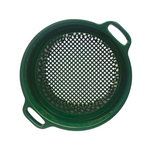 1/4" Mesh Classifier | 6" Deep | Green Plastic Screen With Handle | Stackable Sifting Pan