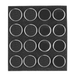 16 Piece Round Gem Holders with Snap on Lids in Black Foam