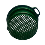 1/4" Mesh Classifier | 6" Deep | Green Plastic Screen With Handle | Stackable Sifting Pan