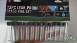 Pack of 12 Glass Vials | Leak Proof | 6mL