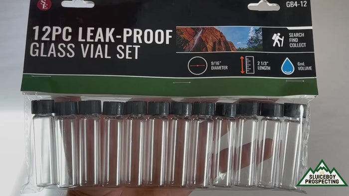 Pack of 12 Glass Vials | Leak Proof | 6mL