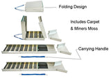 Folding Sluice Box | Extended 50" | Folded 15" w Miners Moss & Carpets