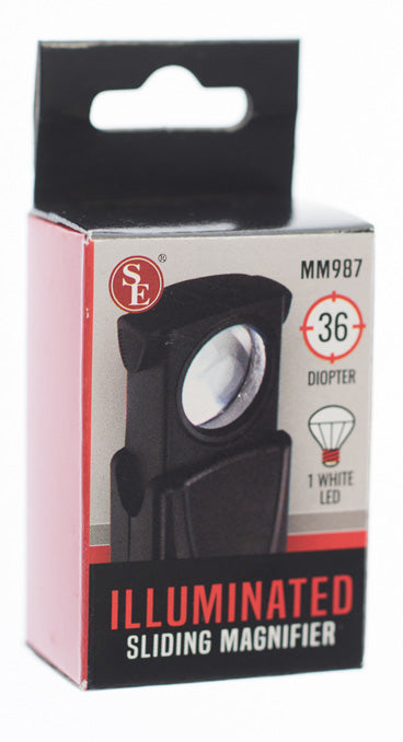 SE MM987 10x Illuminated Sliding Magnifier