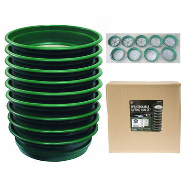 9 Piece Sifting Pan Set | Classifier Screen Set in Box