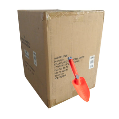 Box of 72 Plastic Hand Shovels | 11" ORANGE