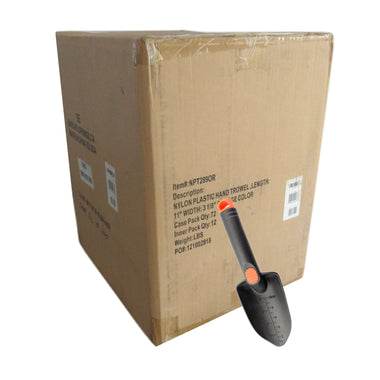 Box of 72 Plastic Hand Shovels | 11" BLACK