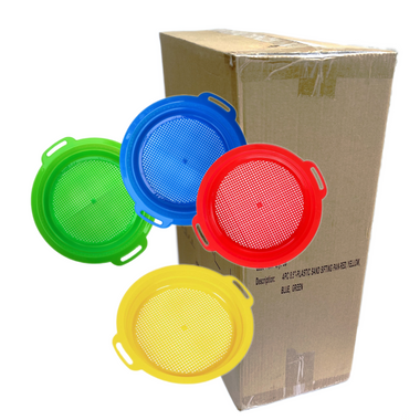 Box of 144 Sand Sieves | Plastic Sand Sifting Pans