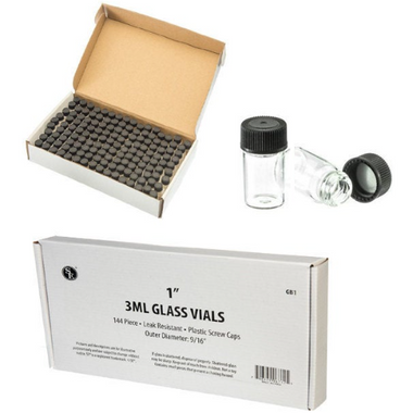 Box of 3mL Dram Glass Vials - 144 Count
