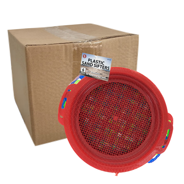 Box of 24 Sand Sieves | Plastic Sand Sifting Pans in Mesh