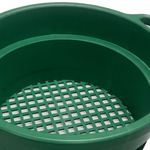 1/2" Mesh Classifier | 6" Deep | Green Plastic Screen With Handle | Stackable Sifting Pan