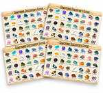 Pack of 4 - Gemstone Identification Charts