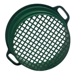 1/2" Mesh Classifier | 6" Deep | Green Plastic Screen With Handle | Stackable Sifting Pan