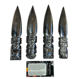 RARE SILVER Obsidian Letter Opener | "Dragon Glass" Knife | 6"