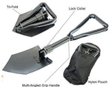 Steel Tri Fold Shovel with Carrying Case