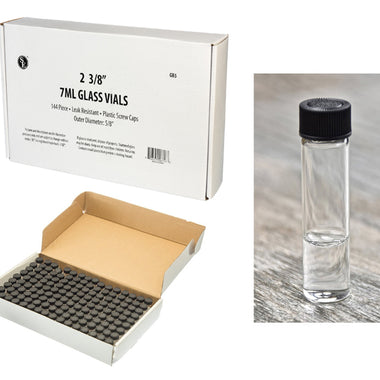 Box of 7mL Dram Glass Vials - 144 Count