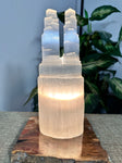 Selenite Lamp with Cord & Bulb | 8" 10" or 12"