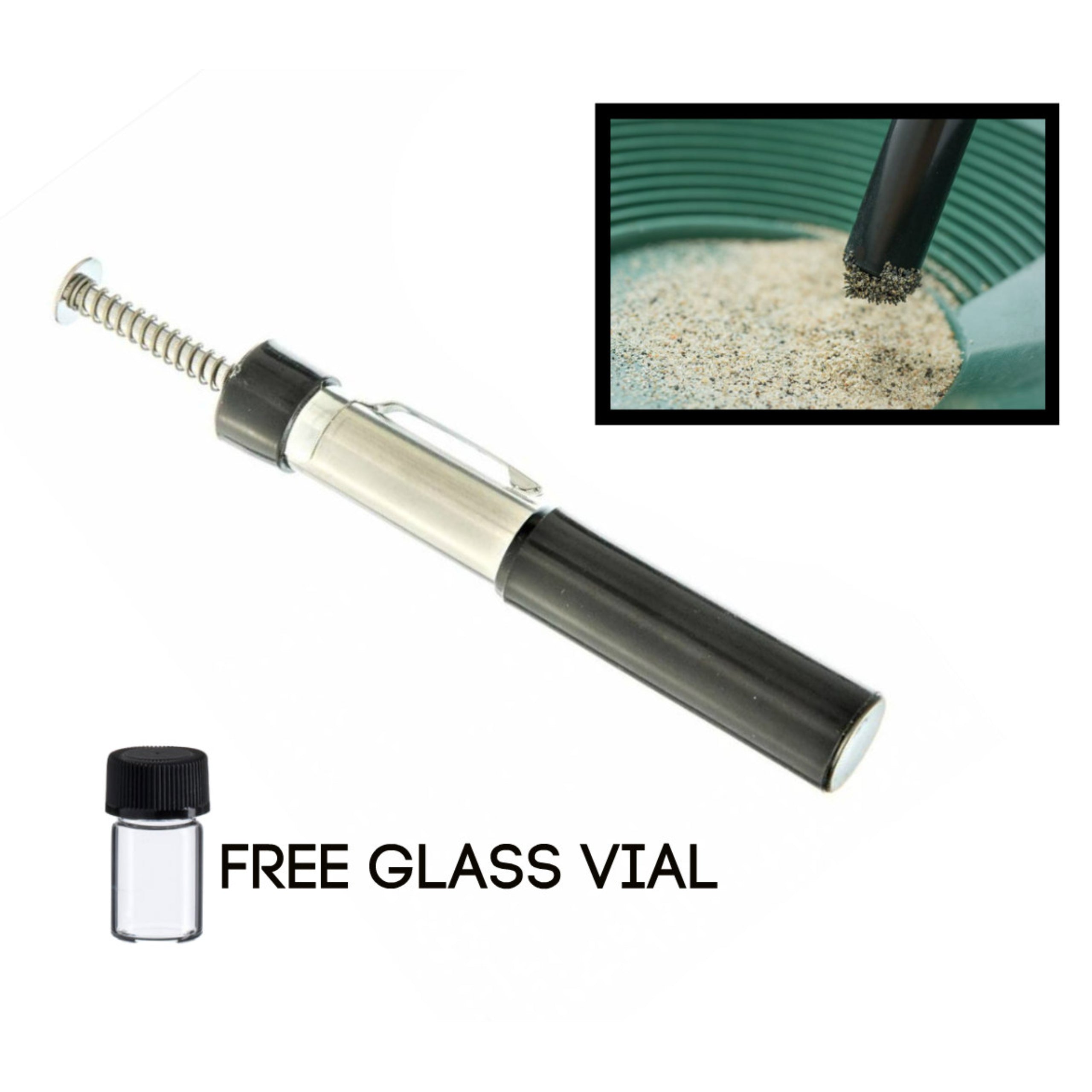Buy 5lb Magnetic Black Sand Pocket Separator Pen | Water Resistant | Pocket Clip | With FREE Glass Vial Online In India - Foto 3