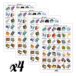 Pack of 4 - Gemstone Identification Charts
